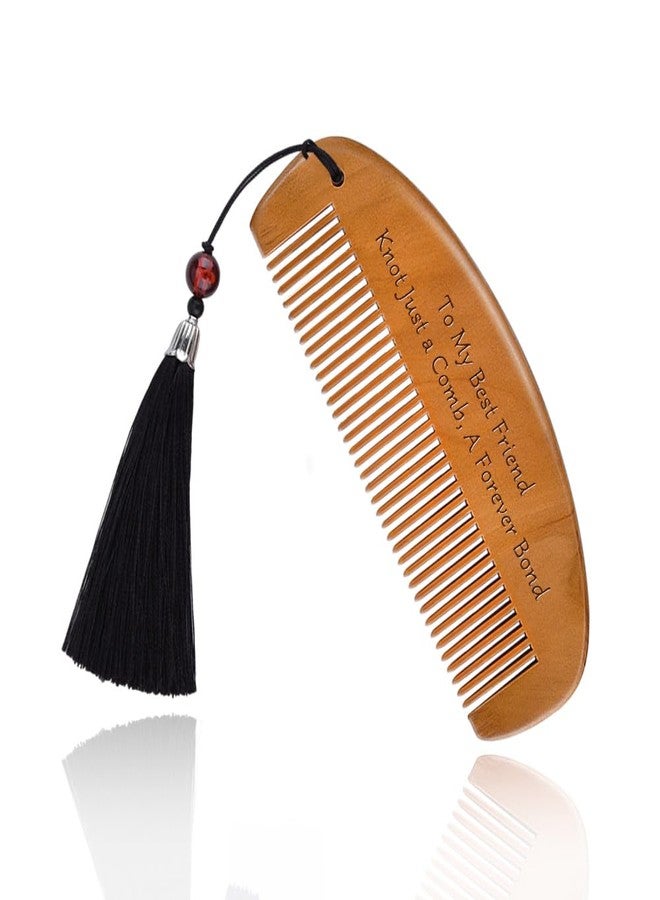 Kefley Graduation Gift for Best Friend Anniversary Birthday Gifts for Women Friends Engraved Hair Comb for Friend Moving Away Gift Long Distance Friendship Gifts for Birthday Christmas Bestie BFF Wooden Comb - Image 1